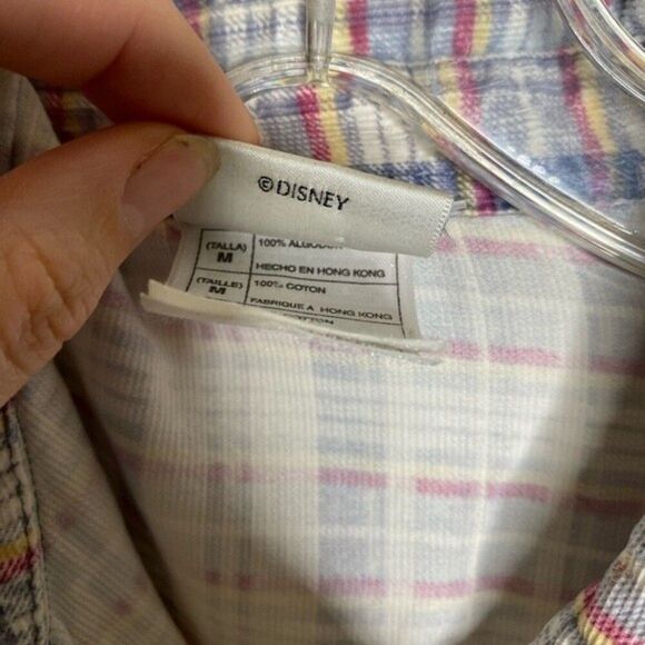 Vintage Disney Winnie the Pooh, flannel plaid button down shirt med - Picture 10 of 11